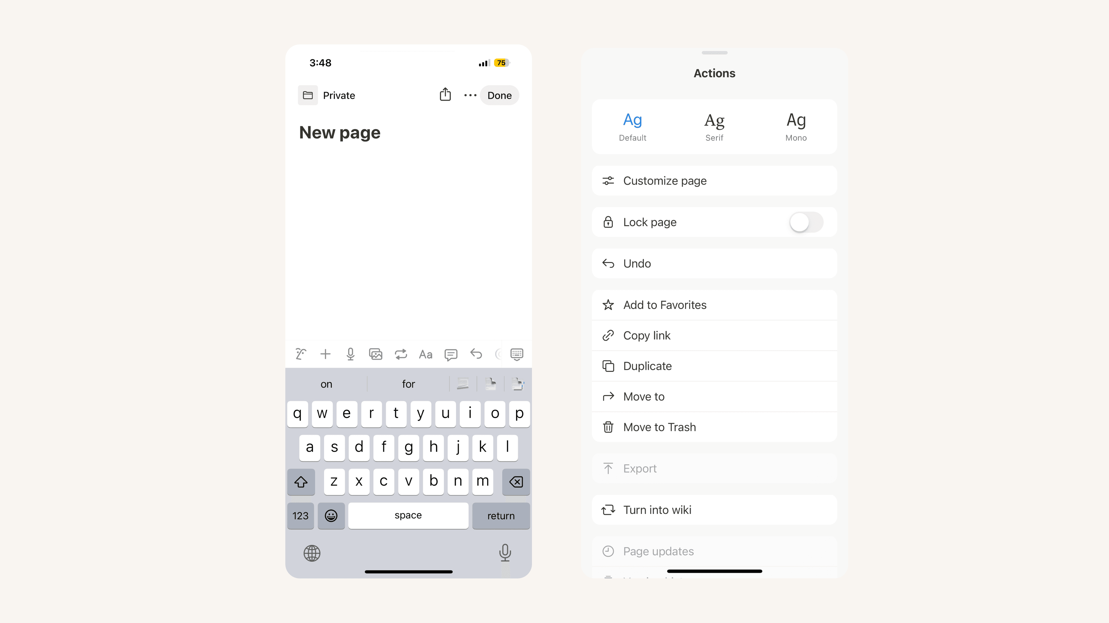 모바일 ••• 메뉴