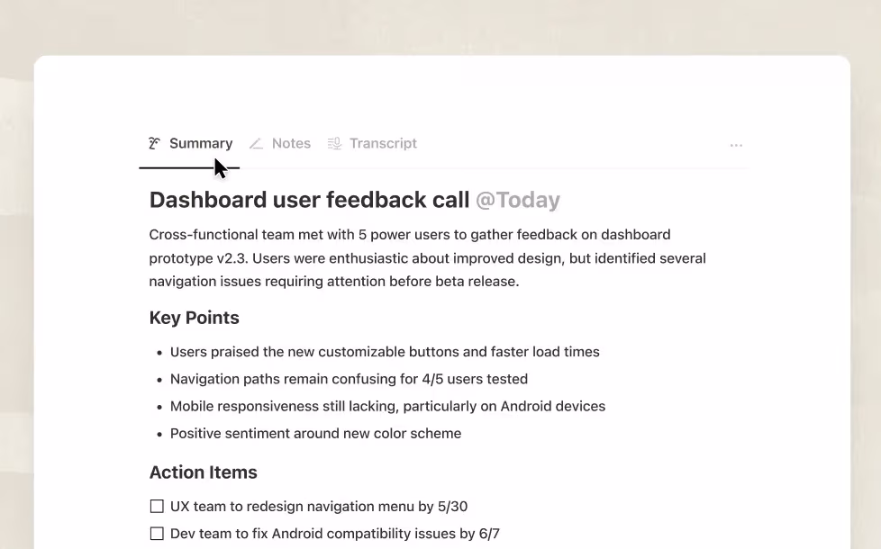 Meeting Notes—NAFW