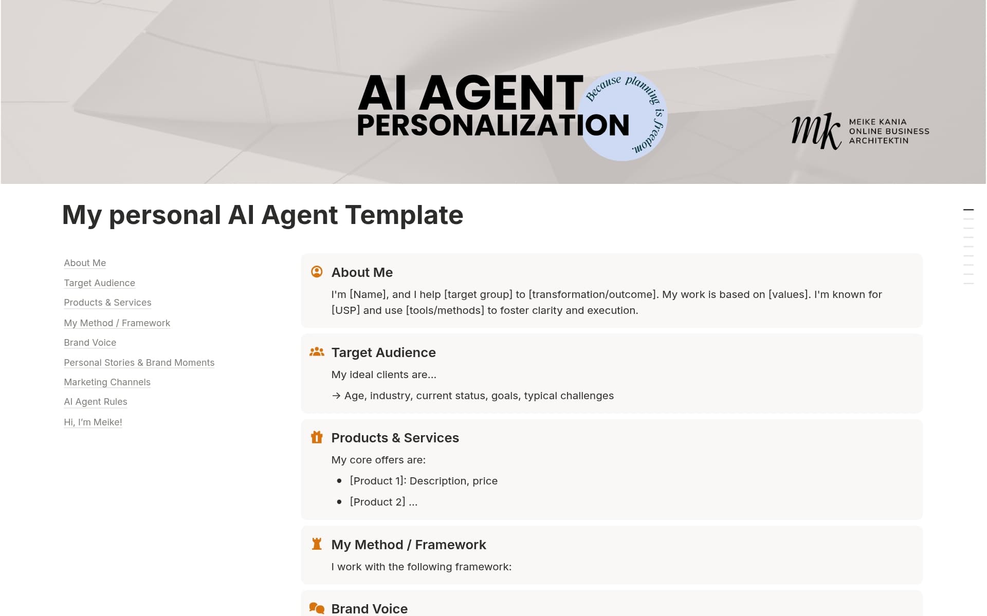 Screenshot of Your agent, your rules collection by Notion